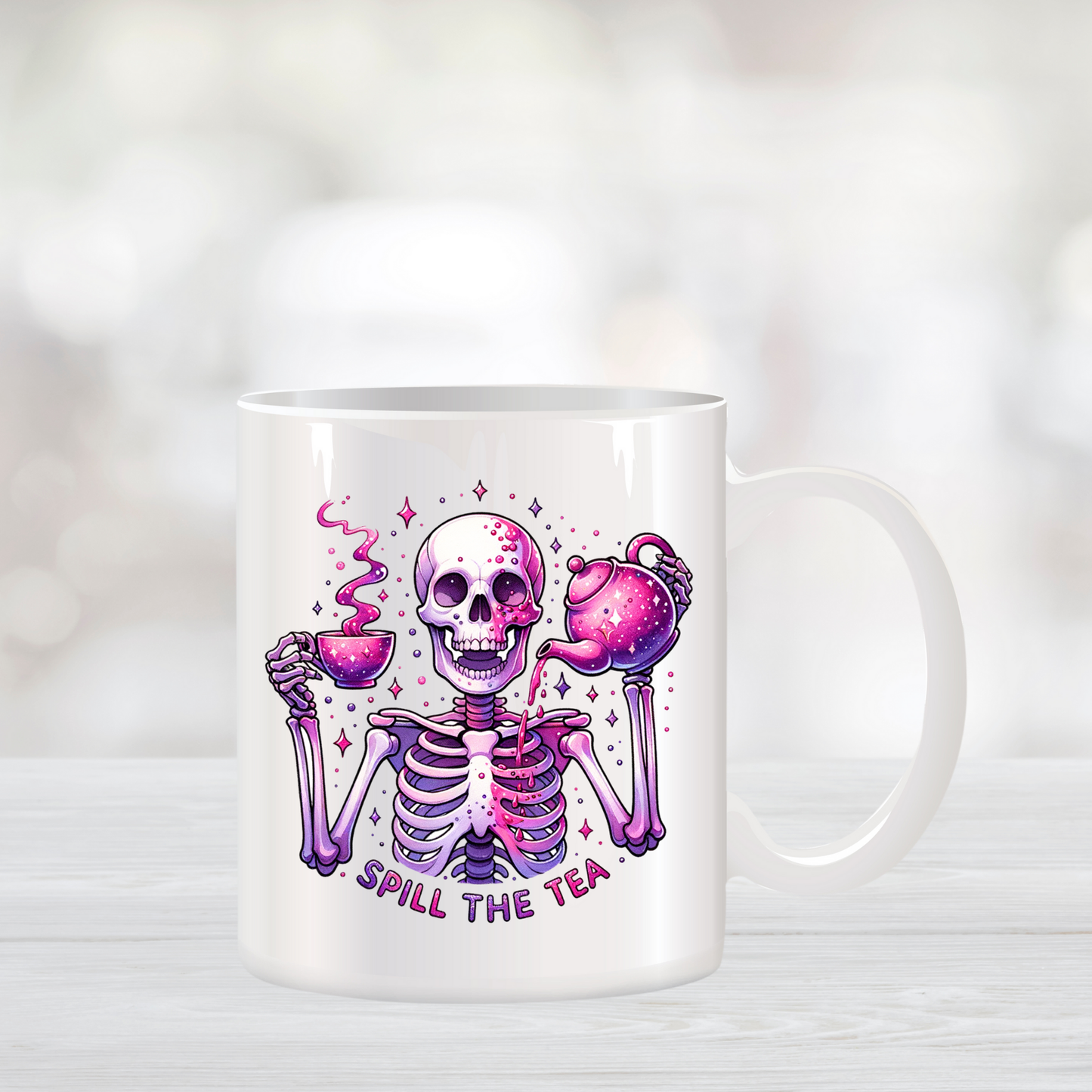 Spill The Tea Skeleton Coffee Mug
