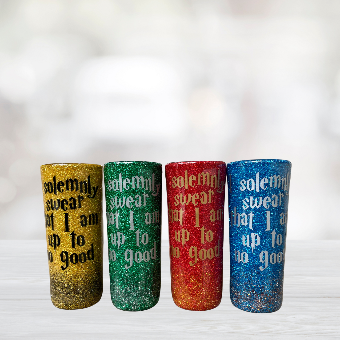 Harry Potter House Glitter Shot Glasses