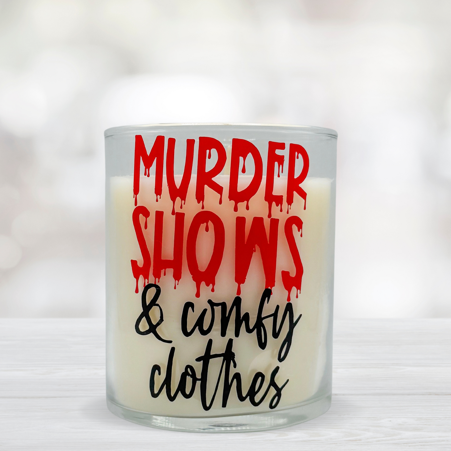 Murder Shows and Comfy Clothes - Fall Series Candle - Cinnamon, Nutmeg, and Amber Scented Candle