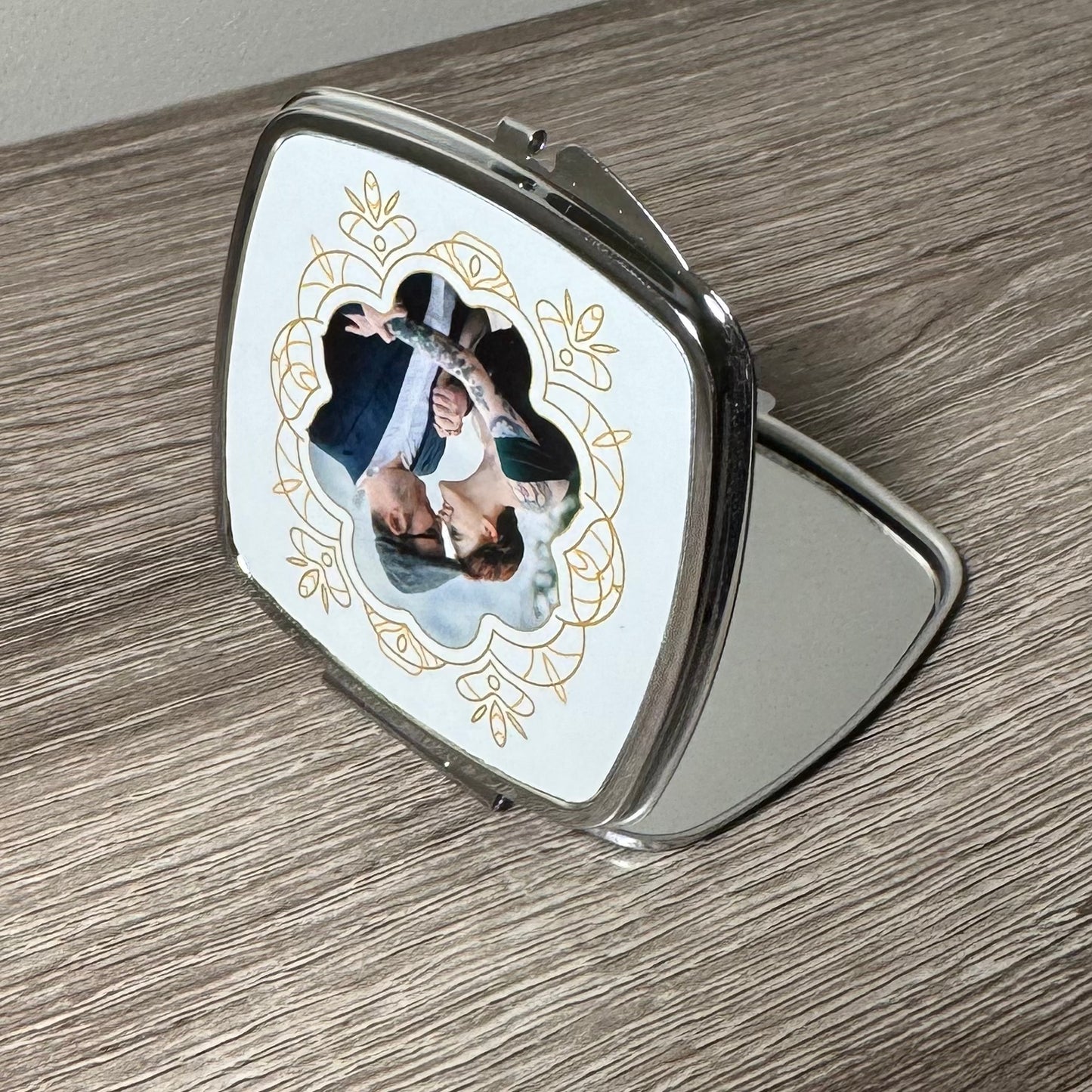Custom Photo Compact Mirror - Personalized Compact Mirror - Gift for Her - Personalized Gift