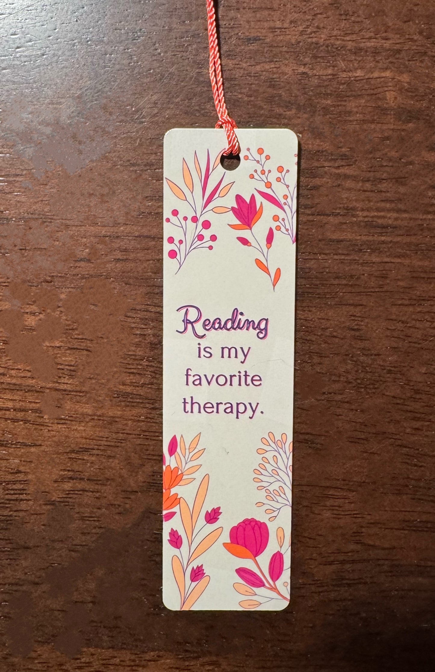 Reading is My Favorite Therapy Bookmark - Bookmark Gift - Book Lover Gift - Readers Gift - Gift for Mom - Gift for Friends