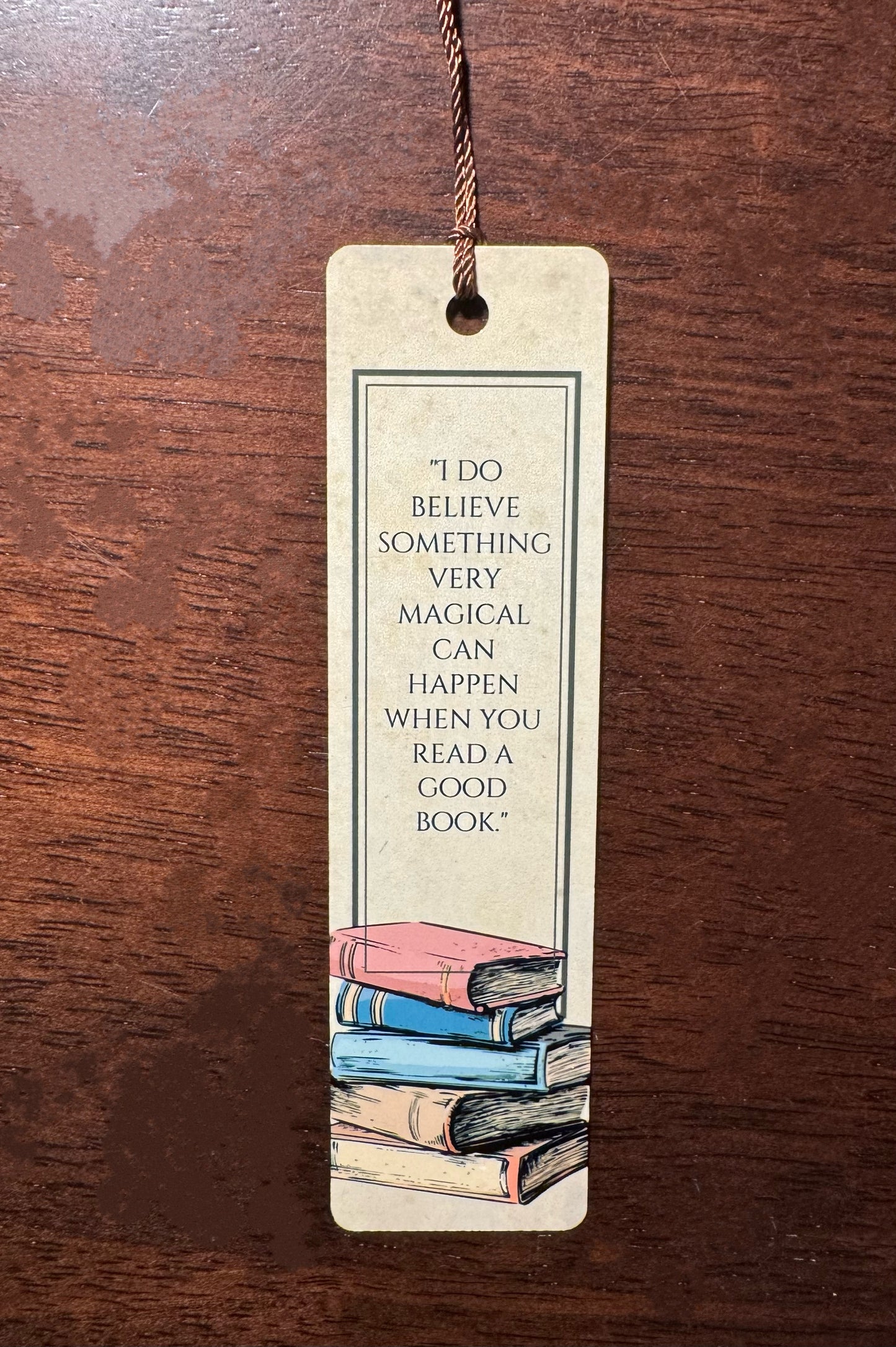 Neutral Something Very Magical Can Happen When You Read a Good Book Bookmark - Bookmark Gift - Book Lover Gift - Readers Gift - Father Gift
