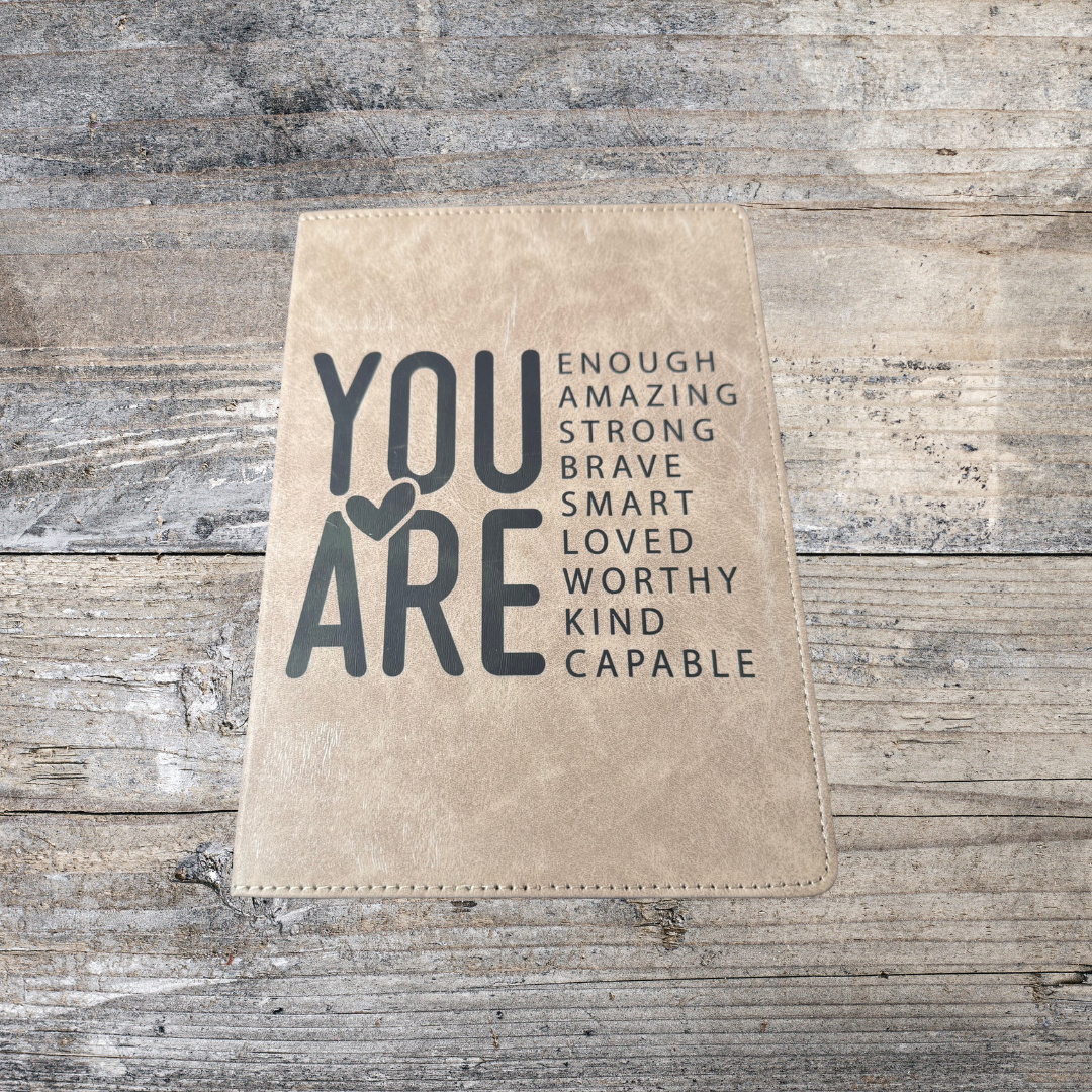 You Are Enough Journal - Distressed Journal - Writing Journal - Diary - Writers Gift - Diary Gift - Journal Gift