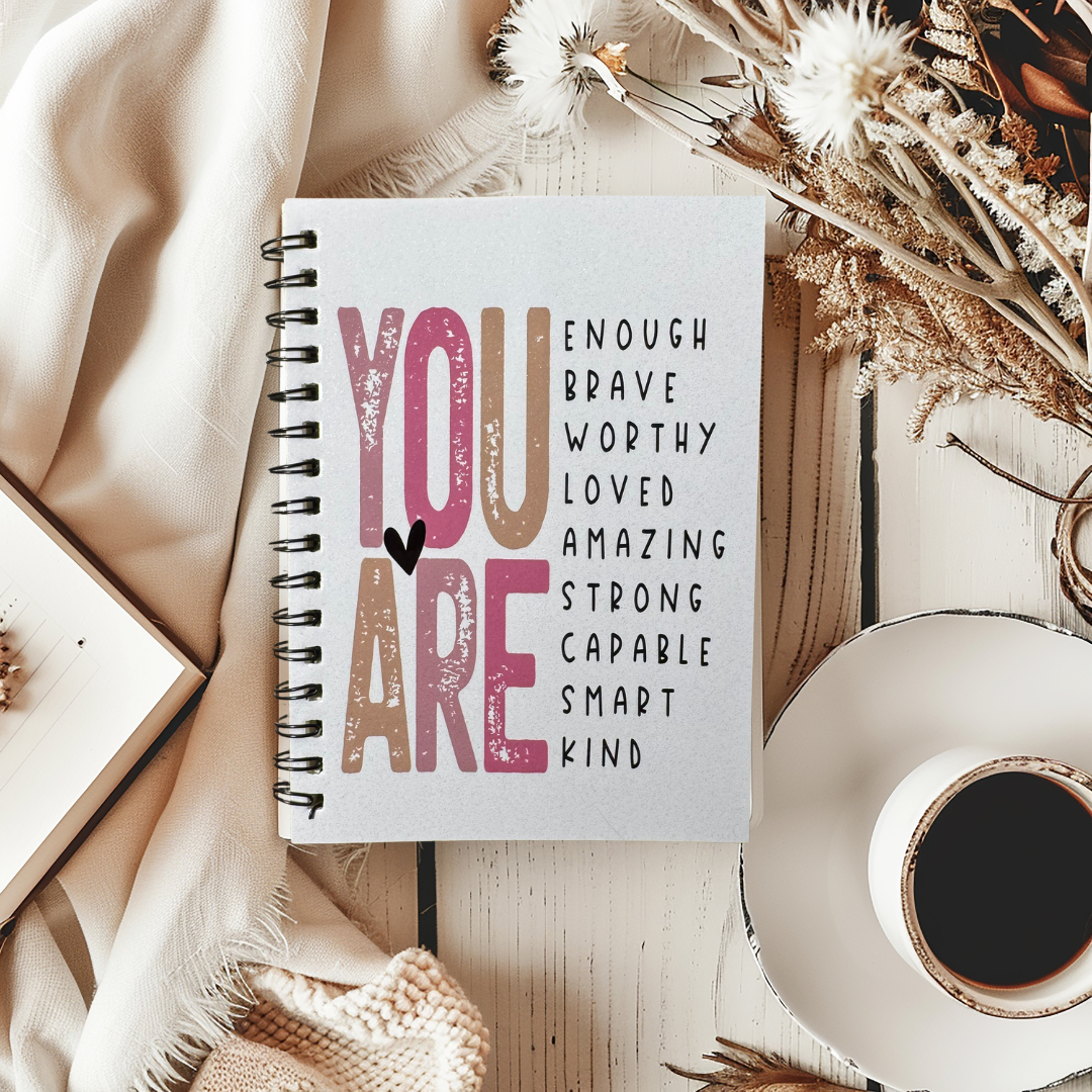 You Are Affirmation Notebook - Daily Notebook - Writing Notebook - Writers Gift - Writers Gift - Notebook Gift