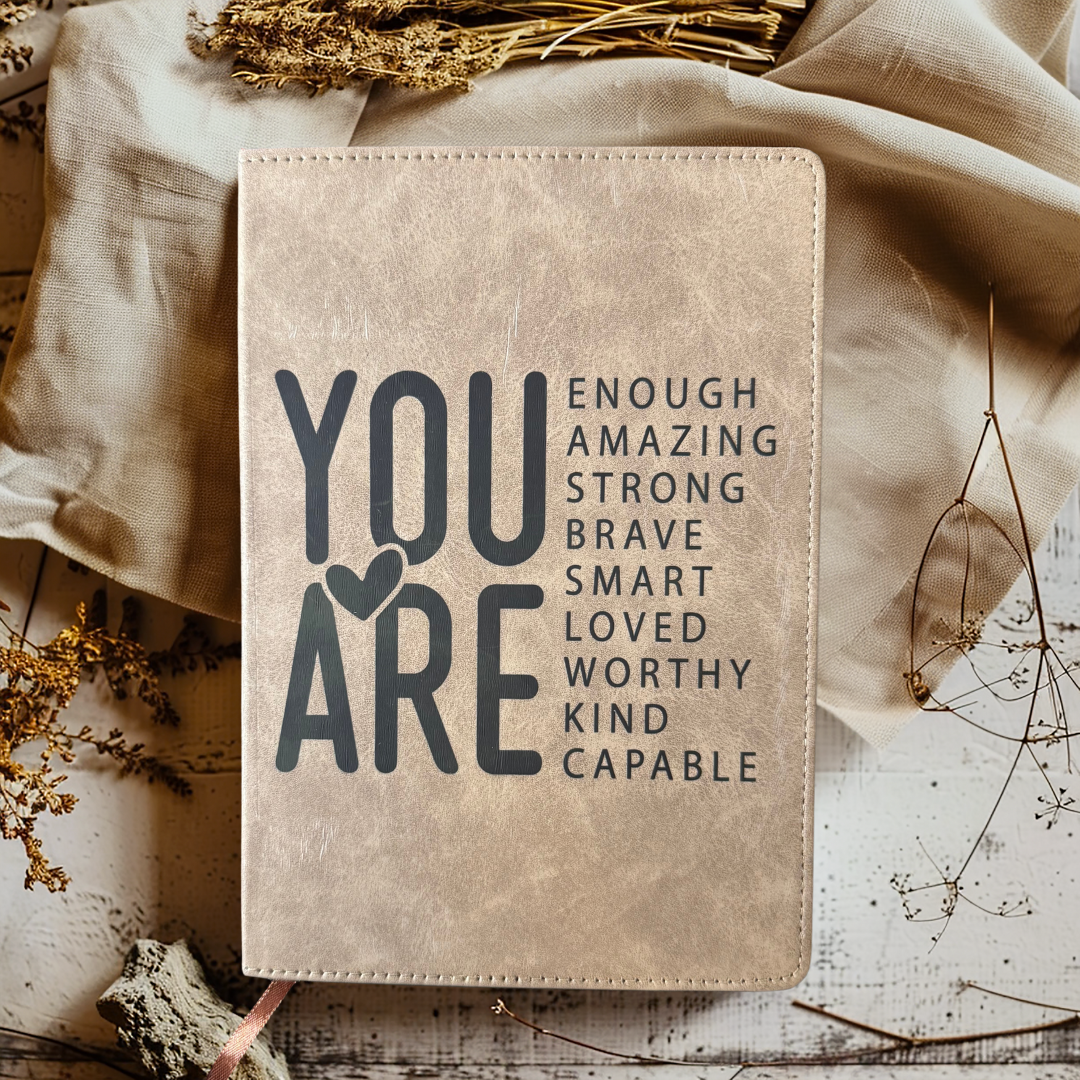 You Are Enough Journal - Distressed Journal - Writing Journal - Diary - Writers Gift - Diary Gift - Journal Gift