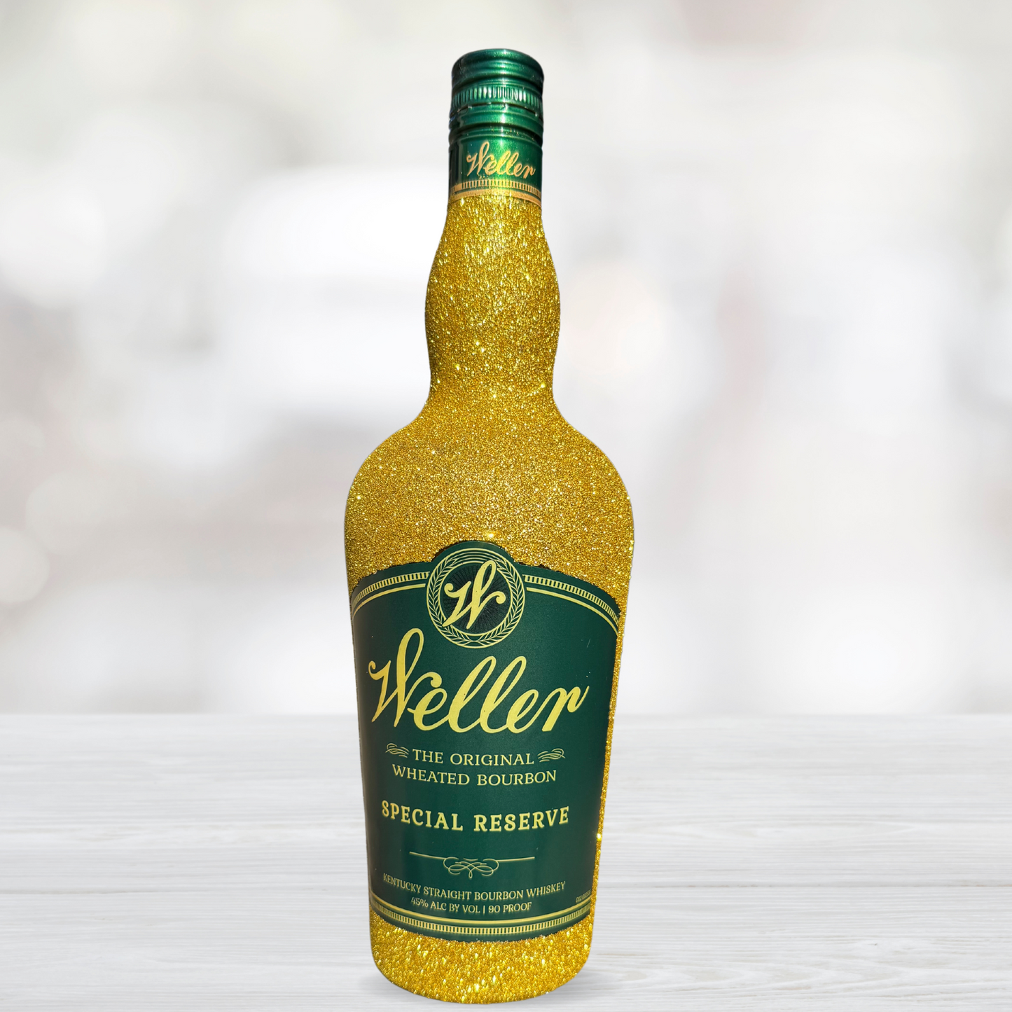 Decorative Gold Glitter Weller Bottle