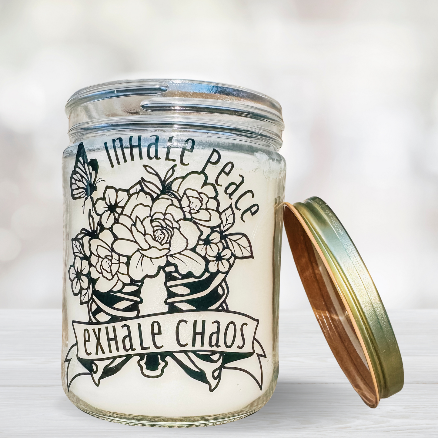 Inhale Peace Exhale Chaos 14oz Handmade Scented Candle