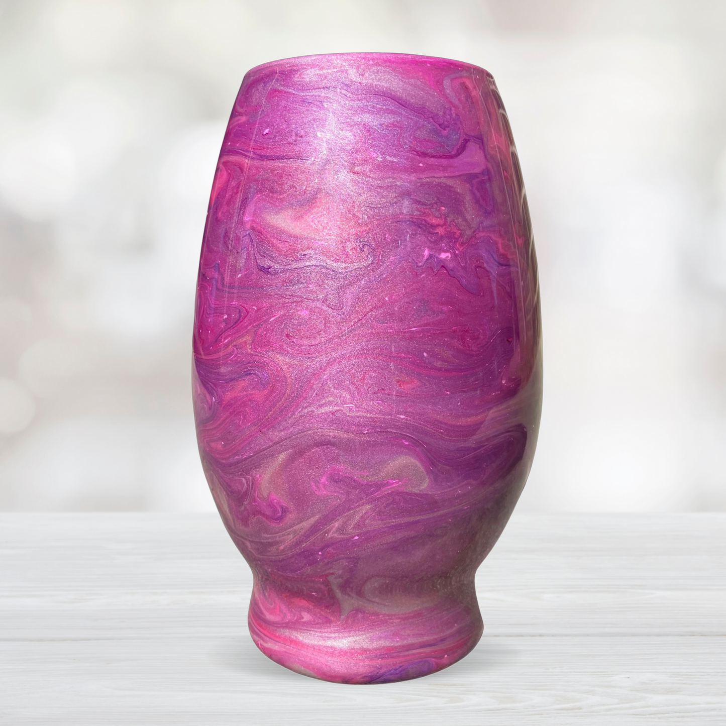 Pink and Purple Swirl Flower Vase