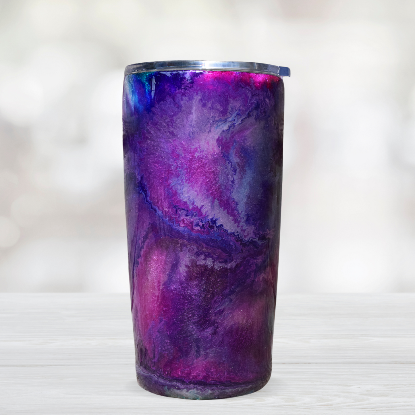 Pink, Purple & Blue Tie Dye Swirl Style Tumbler
