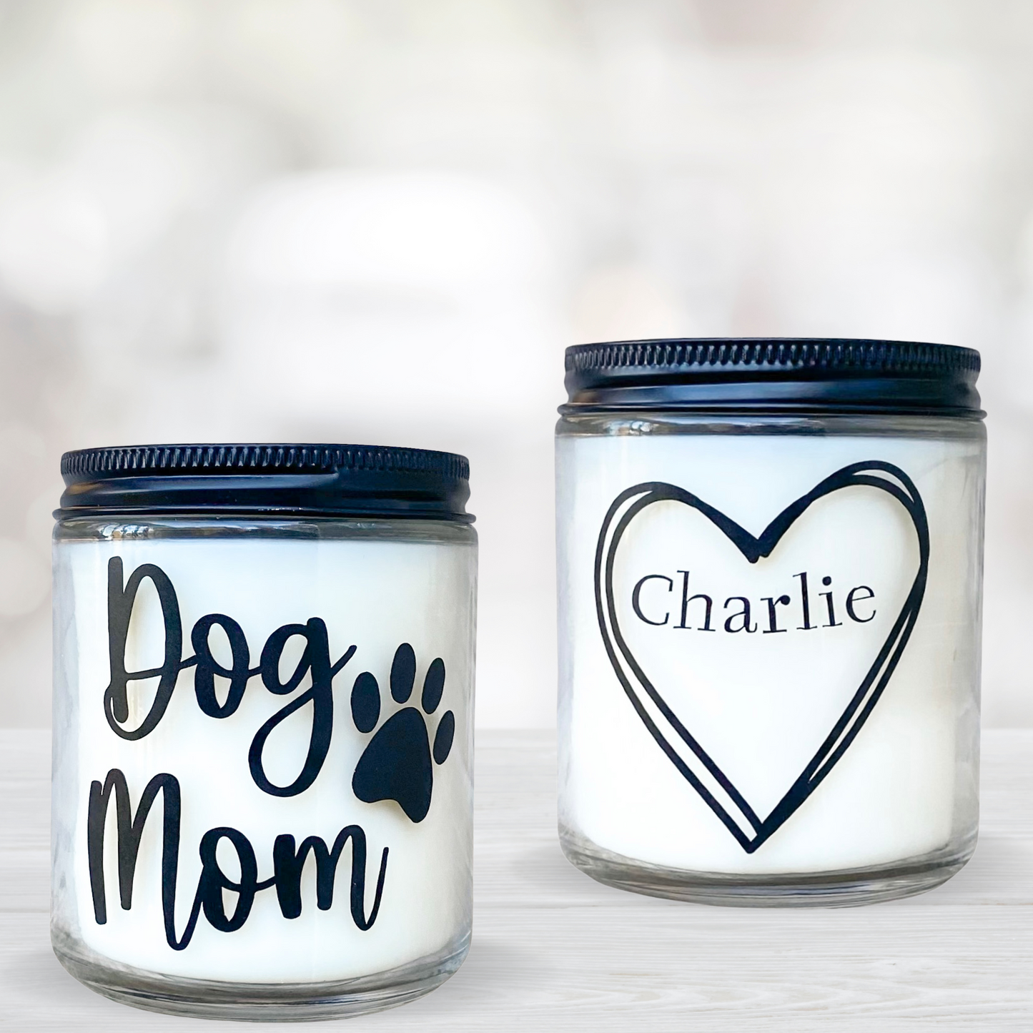 Personalized Dog Mom Candle with Your Dog's Name