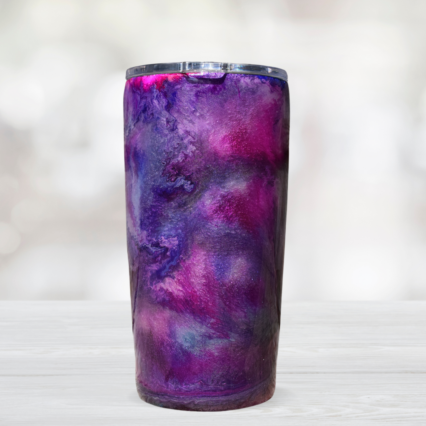 Pink, Purple & Blue Tie Dye Swirl Style Tumbler