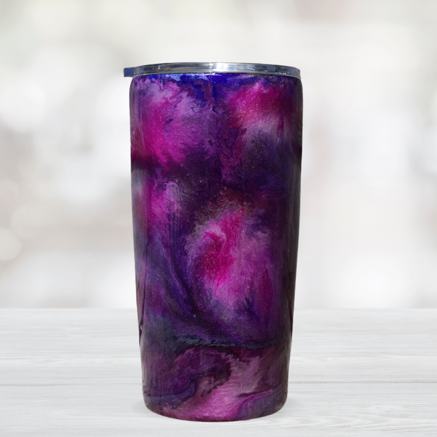 Pink, Purple & Blue Tie Dye Swirl Style Tumbler