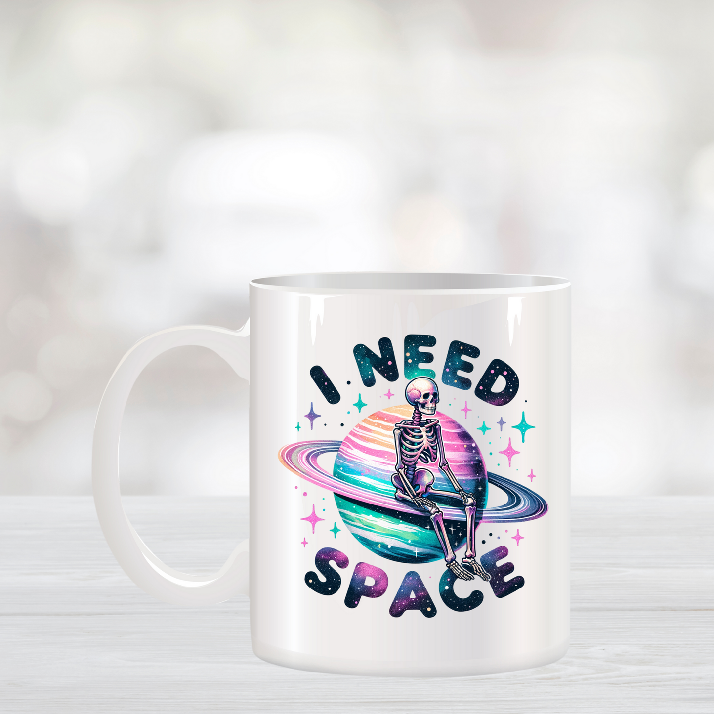 I Need Space Skeleton Coffee Mug