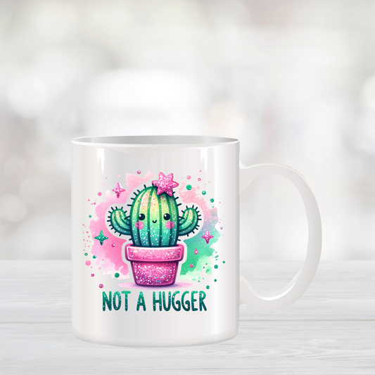 Not a Hugger Cactus Coffee Mug