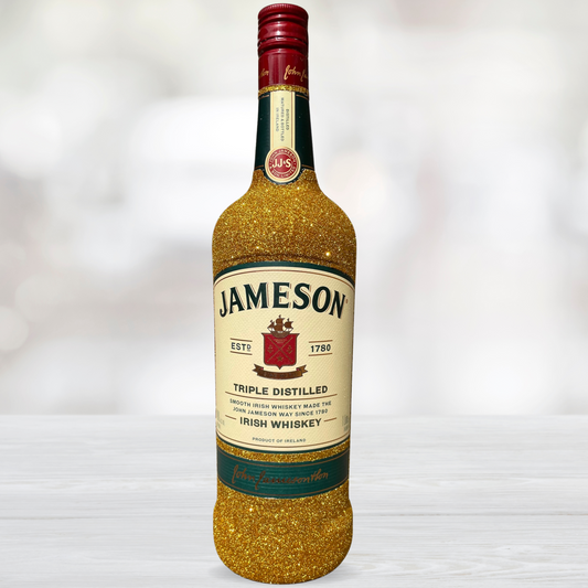 Decorative Gold Glitter Jameson Bottle