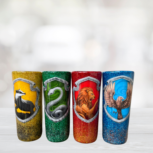 HP House Glitter Shot Glasses