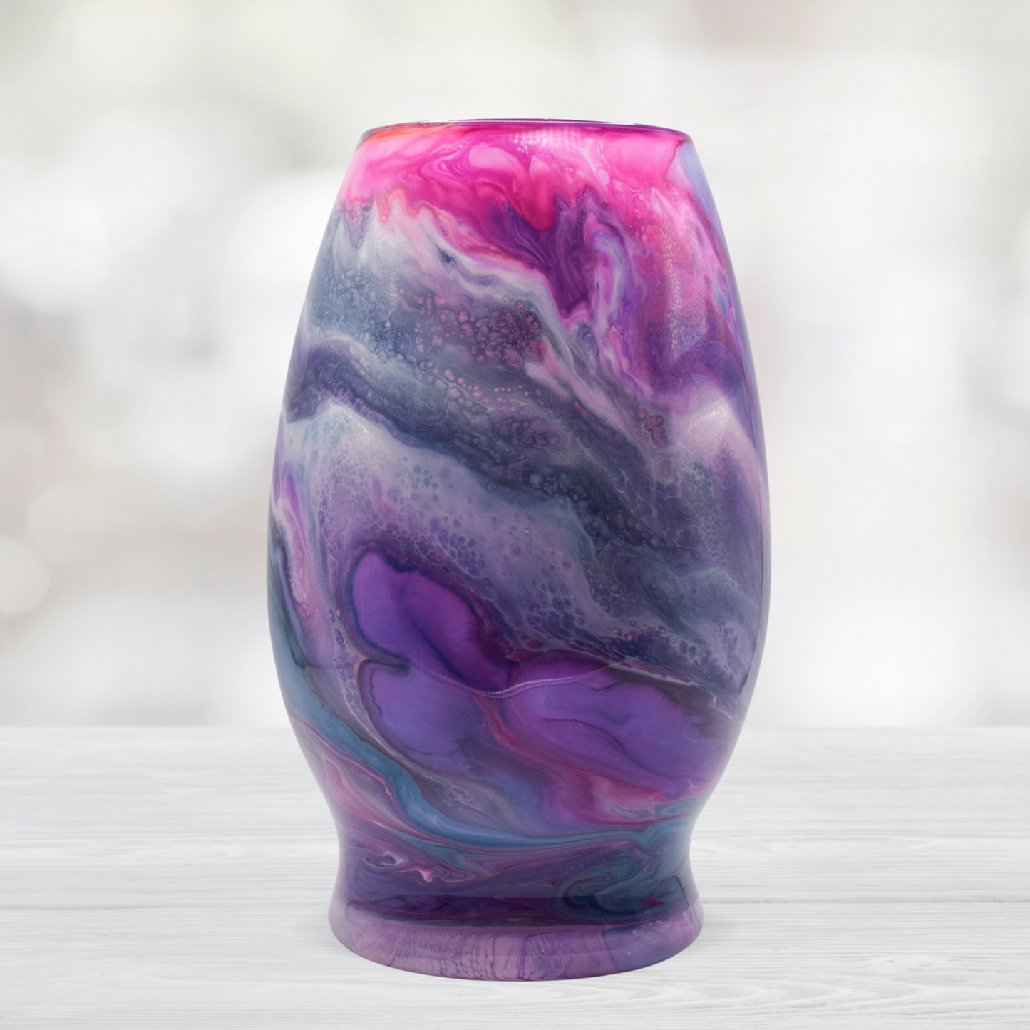 Pastel Watercolor Alcohol Ink 7" Vase