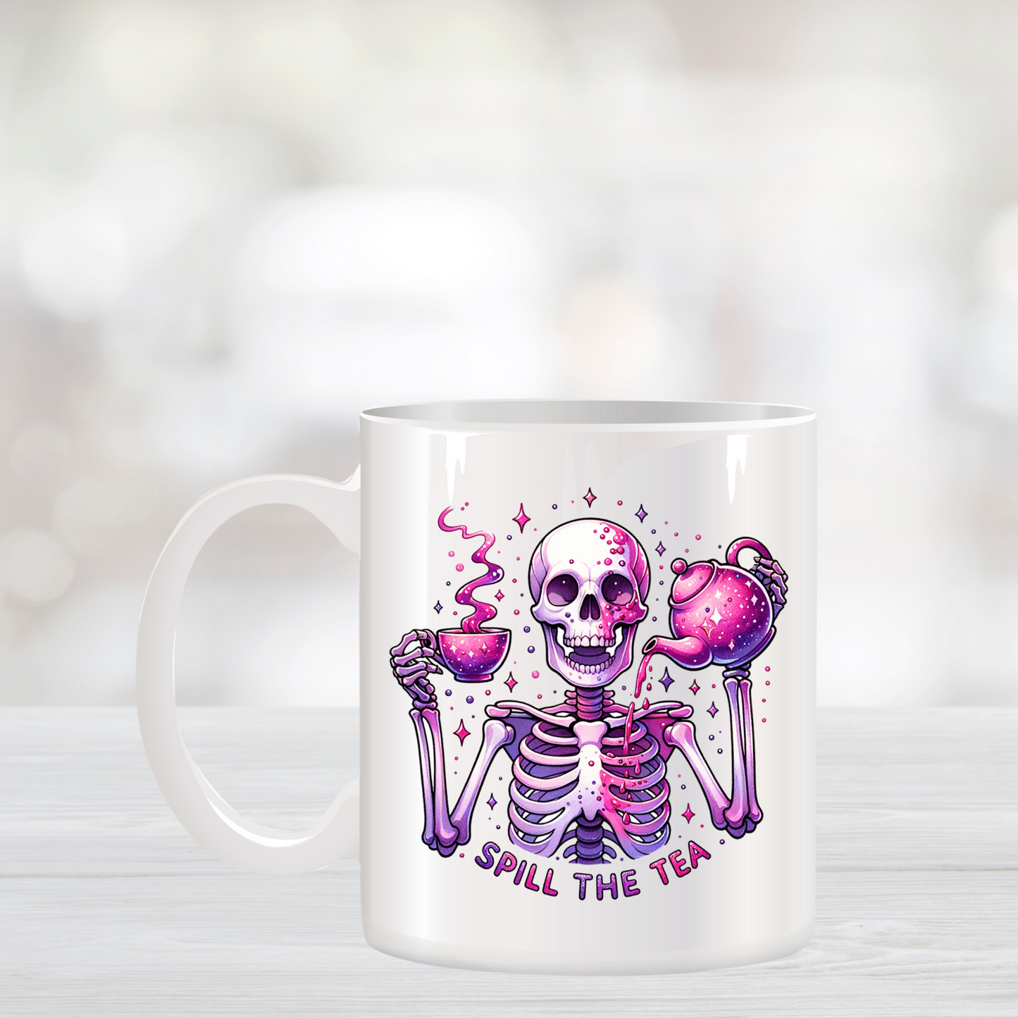 Spill The Tea Skeleton Coffee  Mug