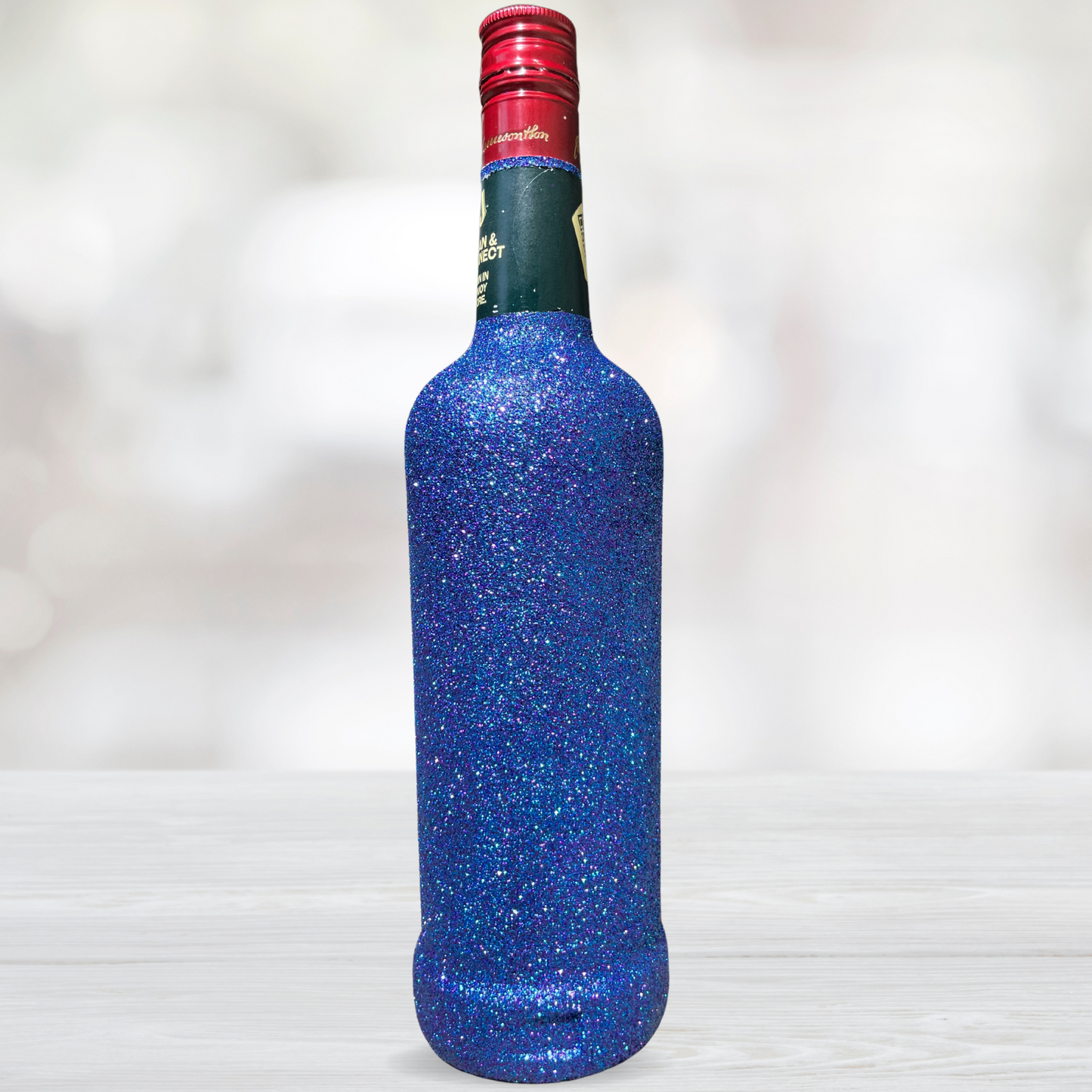 Decorative Blue and Purple Glitter Jameson Bottle