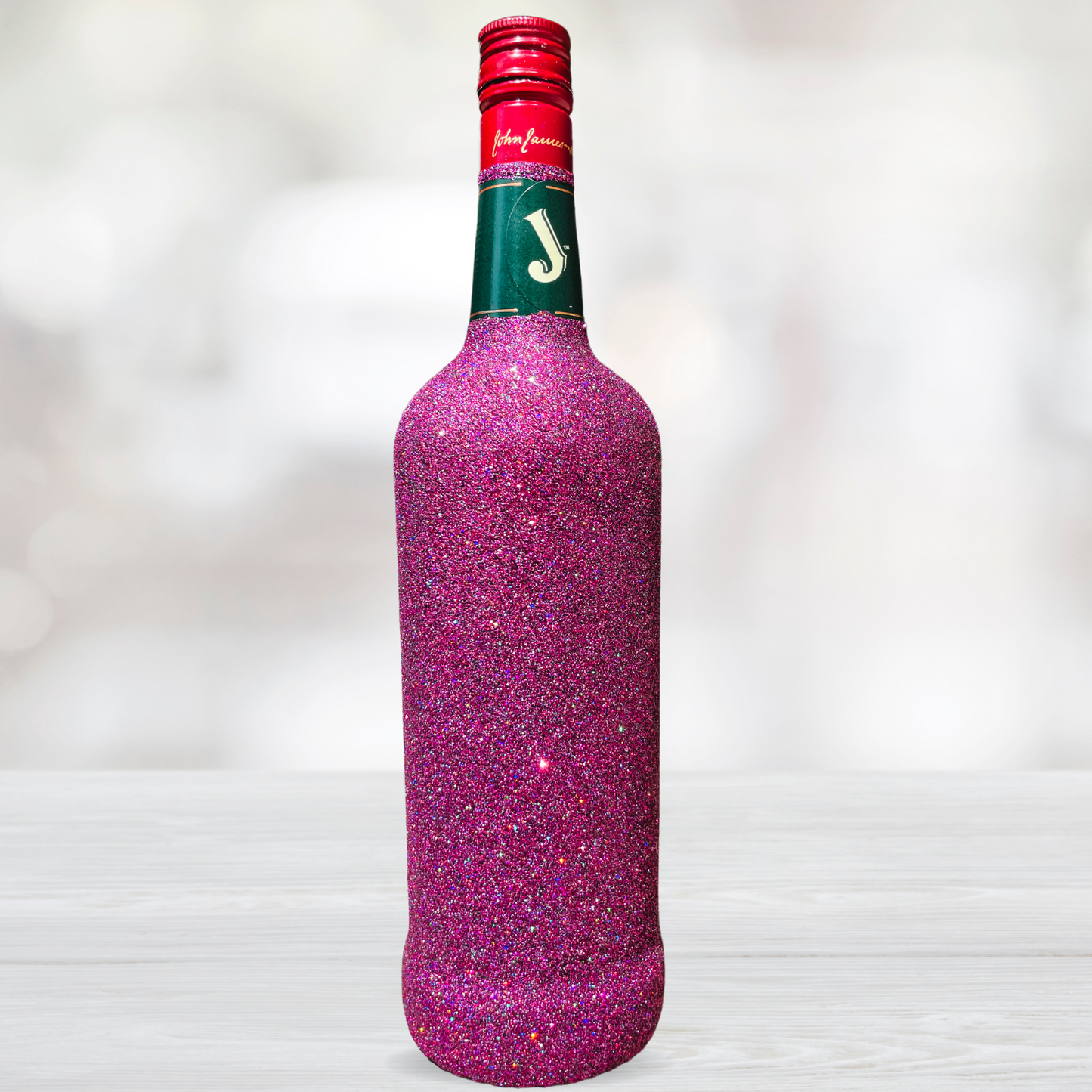 Decorative Pink Glitter Jameson Bottle