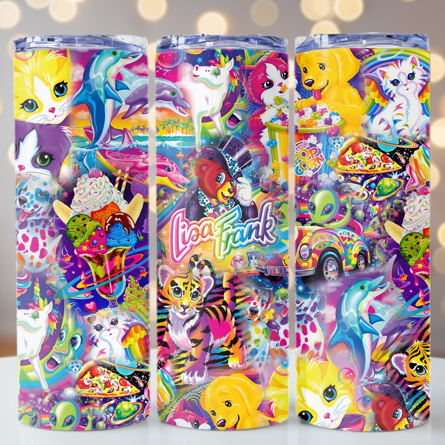 Lisa Frank Colorful Tumbler