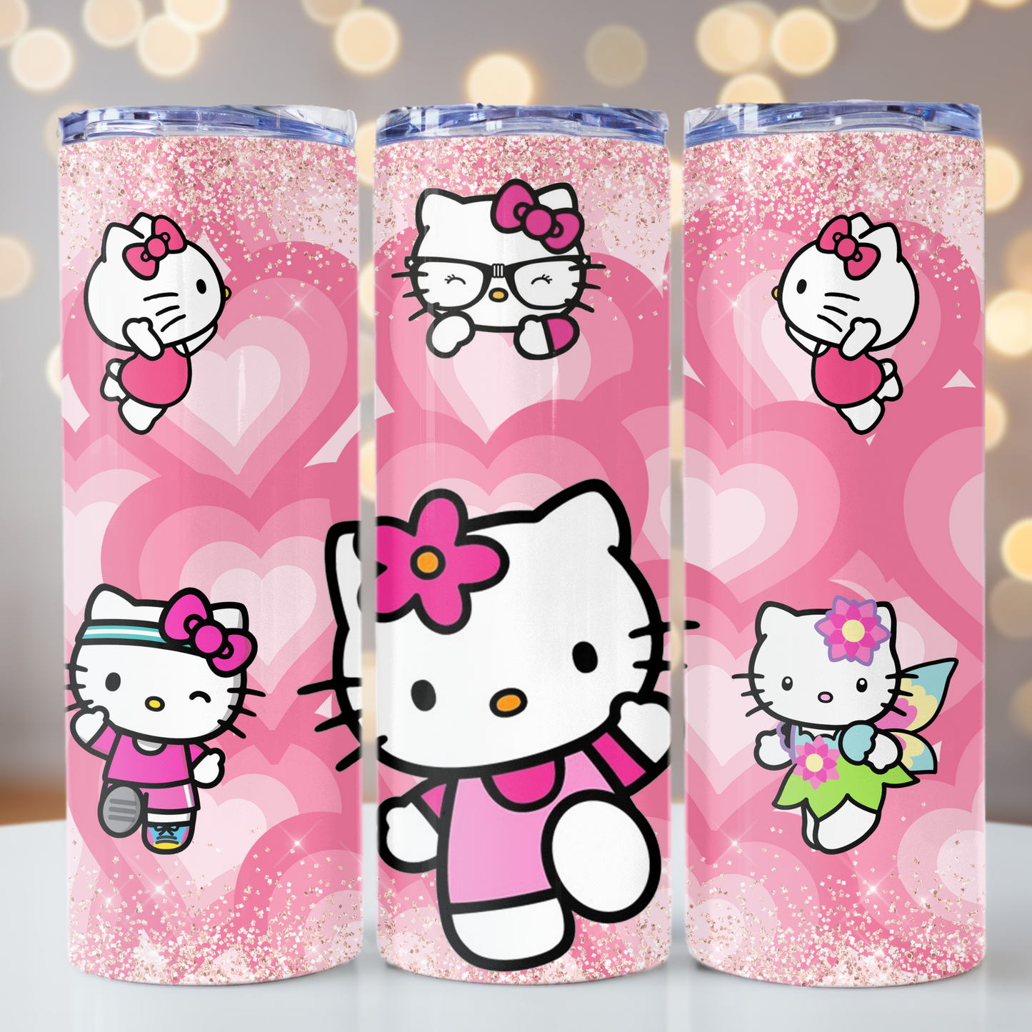 Glitter and Hearts Hello Kitty 20oz Tumbler