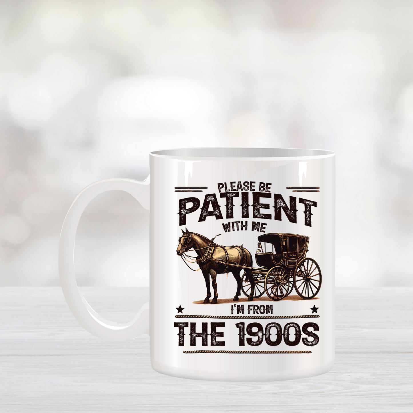 Please Be Patient with Me I'm from the 1900s Horse and Carriage Coffee Mug