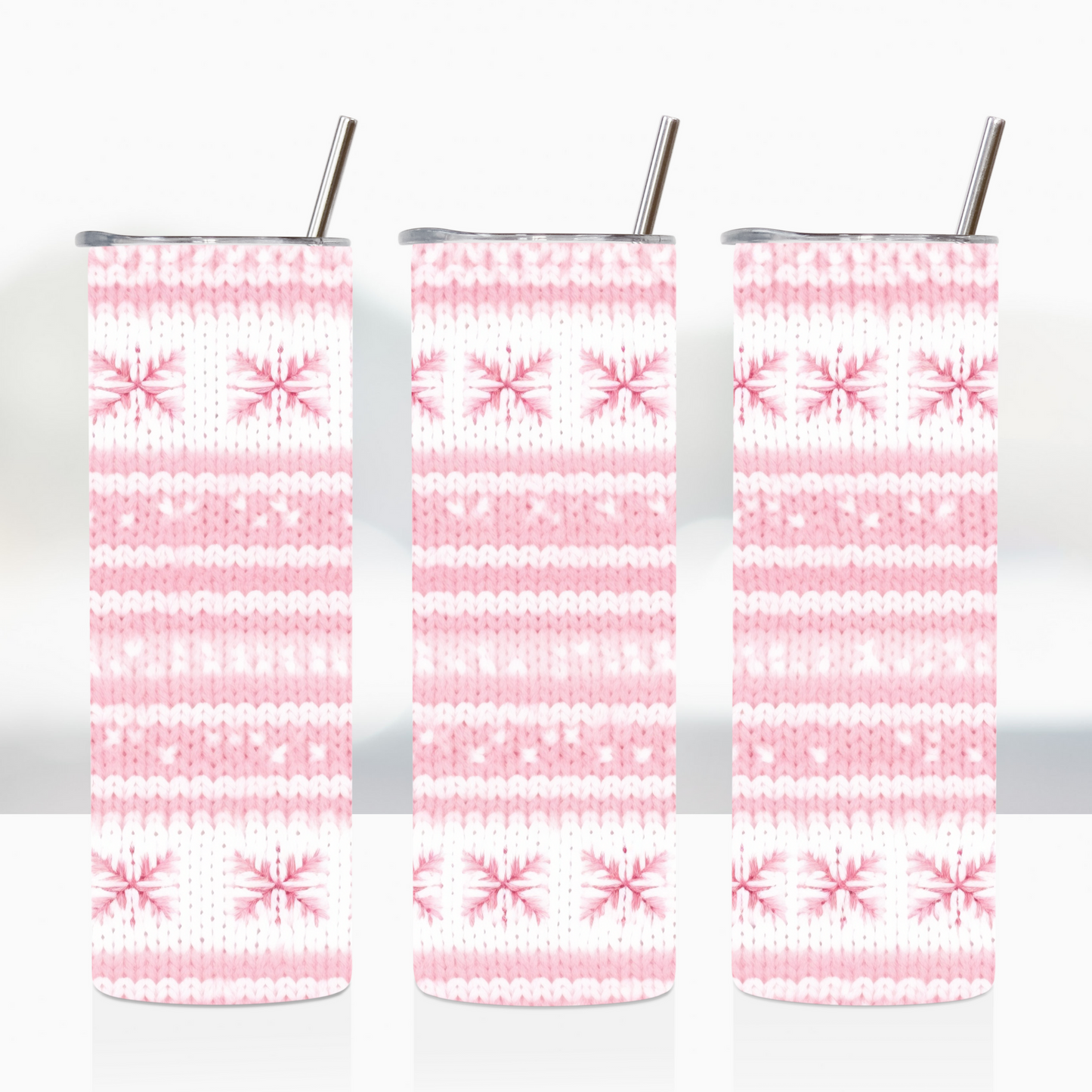 Pink Ugly Sweater Christmas 20oz Tumbler