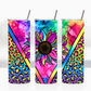Colorful Rainbow Sunflower and Cheetah Print 20oz Tumbler