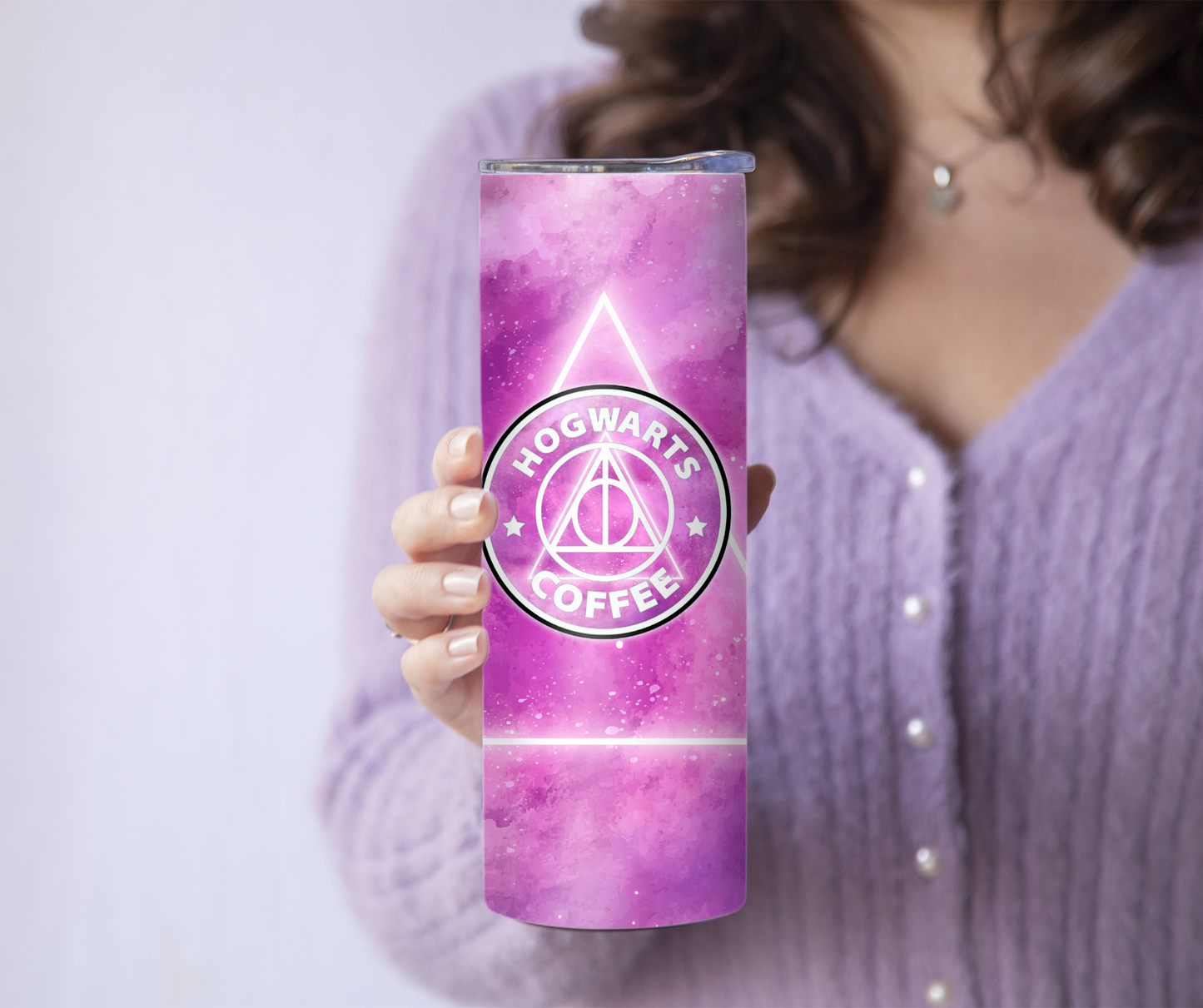 Pink Watercolor Harry Potter Hogwarts Coffee 20oz Tumbler