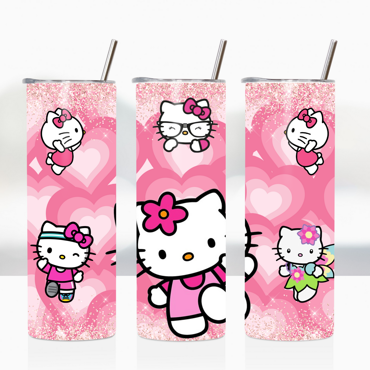 Glitter and Hearts Hello Kitty 20oz Tumbler