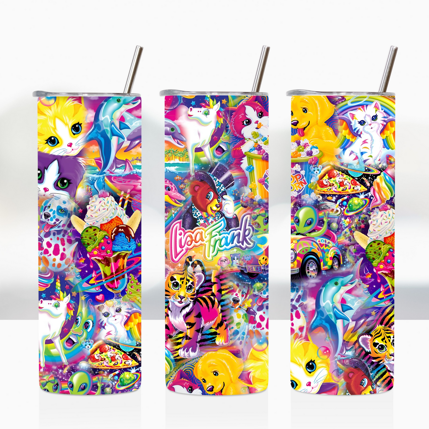 Lisa Frank Colorful Tumbler