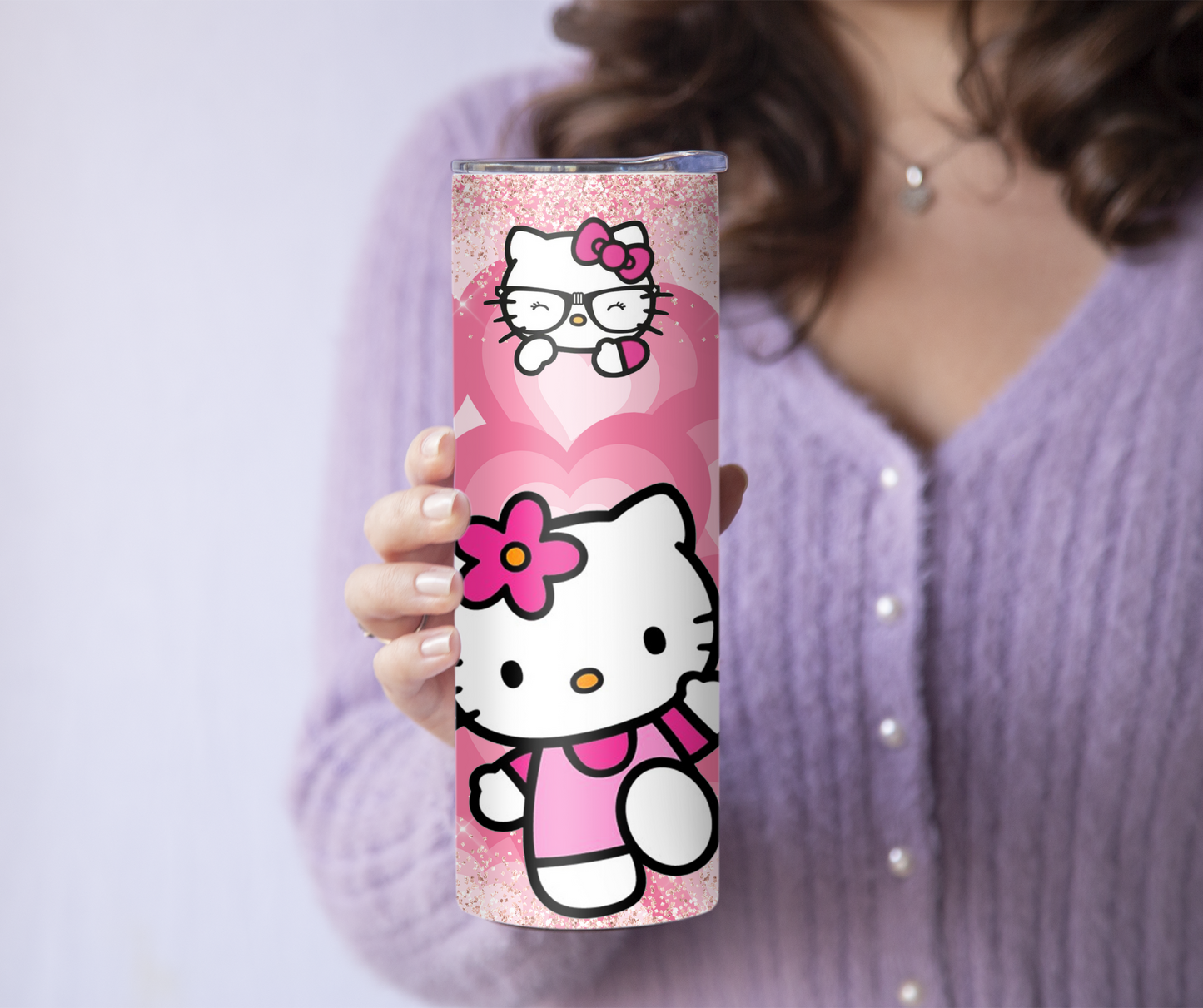 Glitter and Hearts Hello Kitty 20oz Tumbler