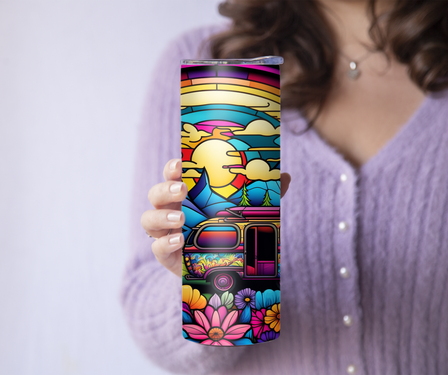 Colorful and Floral Pretty Hippie 20oz Tumbler