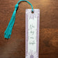 New Day New Chapter Purple Floral Bookmark - Bookmark Gift - Book Lover Gift - Readers Gift - Gift for Mom - Gift for Friends