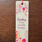 Reading is My Favorite Therapy Bookmark - Bookmark Gift - Book Lover Gift - Readers Gift - Gift for Mom - Gift for Friends