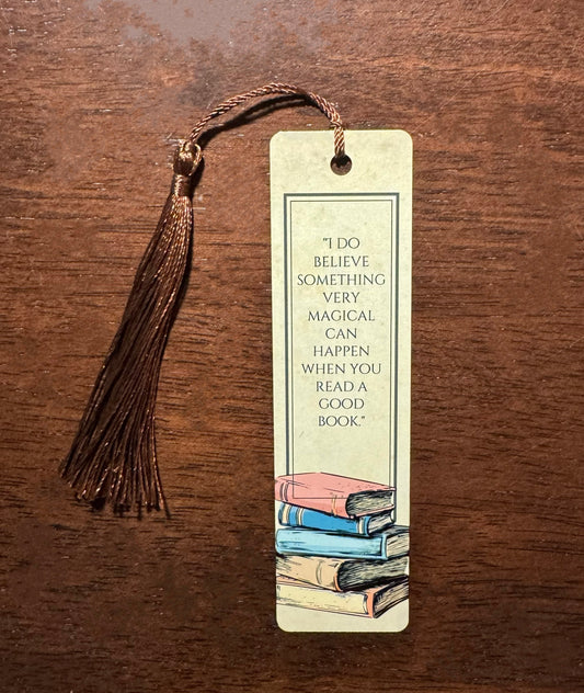 Neutral Something Very Magical Can Happen When You Read a Good Book Bookmark - Bookmark Gift - Book Lover Gift - Readers Gift - Father Gift
