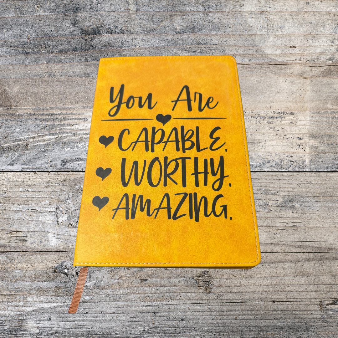 You are Capable Worthy Amazing Journal - Distressed Journal - Writing Journal - Diary - Writers Gift - Diary Gift - Journal Gift
