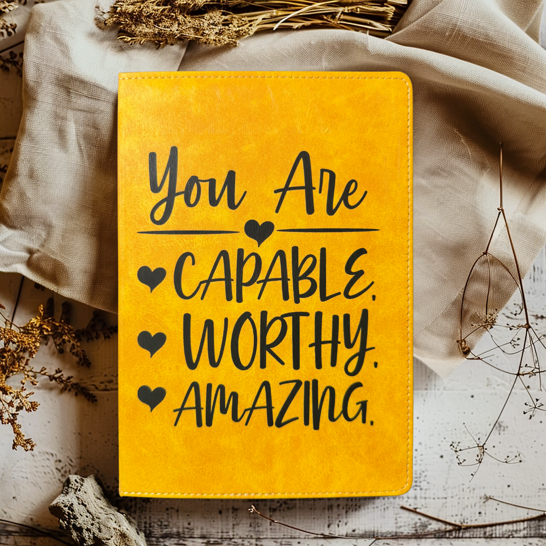 You are Capable Worthy Amazing Journal - Distressed Journal - Writing Journal - Diary - Writers Gift - Diary Gift - Journal Gift