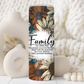 Teal and Neutral Floral Custom Polaroid Photo Family 20oz Tumbler