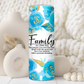 Blue and Gold  Floral Custom Polaroid Photo Family 20oz Tumbler