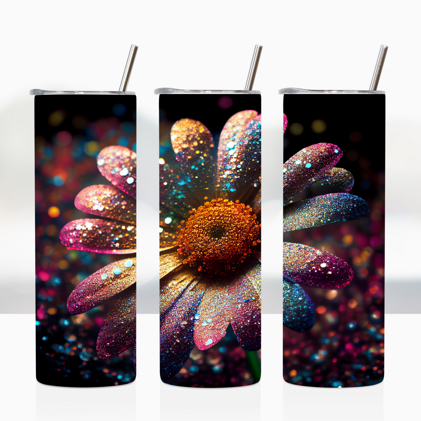 Glitter Daisy 20oz Tumbler