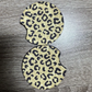 Gold Leopard Print Car Coasters - Cute Car Coasters - Car Accessories - Cup Holder Coasters - Gifts for Her - Gifts Under 10