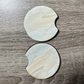 Blush Marble Swirl Car Coasters - Cute Car Coasters - Car Accessories - Cup Holder Coasters - Gifts for Her - Gifts Under 10