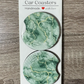 Green and Gold Marble Car Coasters - Cute Car Coasters - Car Accessories - Cup Holder Coasters - Gifts for Her - Gifts Under 10