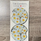 Daisy Flower Car Coasters - Cute Car Coasters - Car Accessories - Cup Holder Coasters - Gifts for Her - Gifts Under 10