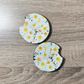 Daisy Flower Car Coasters - Cute Car Coasters - Car Accessories - Cup Holder Coasters - Gifts for Her - Gifts Under 10