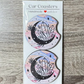 Celestial Moon and Crystals Car Coasters - Cute Car Coasters - Car Accessories - Lunar Mystical Coasters - Gifts for Her - Gifts Under 10