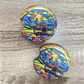 Hippie Colorful Car Coasters - Cute Car Coasters - Car Accessories - Cup Holder Coasters - Gifts for Her - Gifts Under 10