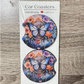 Floral Butterfly Dream Catcher Car Coasters - Cute Car Coasters - Car Accessories - Cup Holder Coasters - Gifts for Her - Gifts Under 10